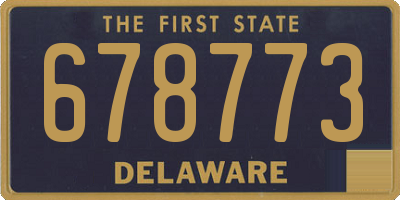 DE license plate 678773