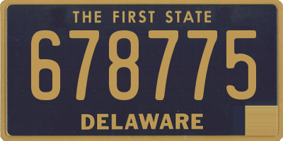 DE license plate 678775