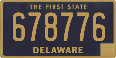 DE license plate 678776