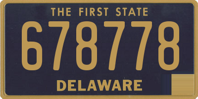 DE license plate 678778