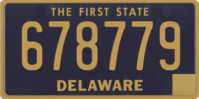 DE license plate 678779