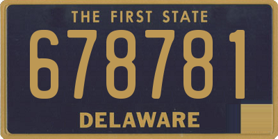 DE license plate 678781