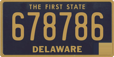 DE license plate 678786
