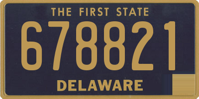 DE license plate 678821