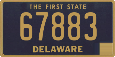 DE license plate 67883