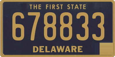 DE license plate 678833