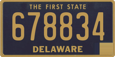 DE license plate 678834