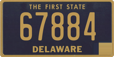 DE license plate 67884