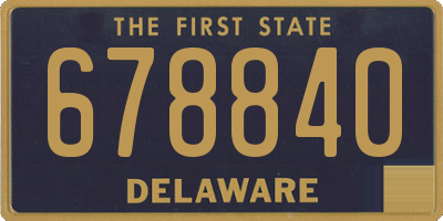 DE license plate 678840