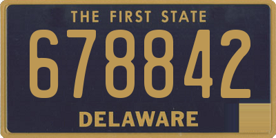 DE license plate 678842