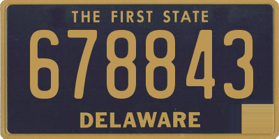DE license plate 678843
