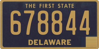 DE license plate 678844