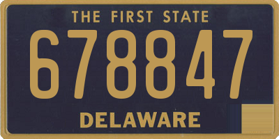 DE license plate 678847