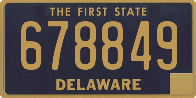 DE license plate 678849
