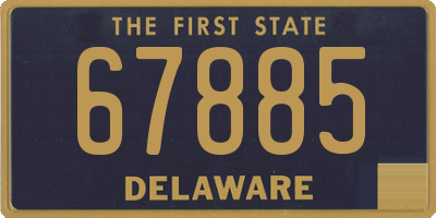 DE license plate 67885