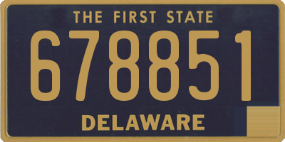 DE license plate 678851