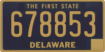 DE license plate 678853