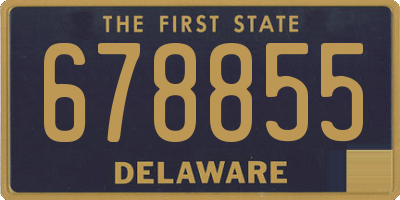 DE license plate 678855