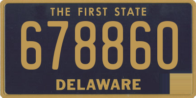 DE license plate 678860