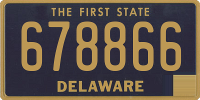 DE license plate 678866