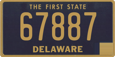 DE license plate 67887