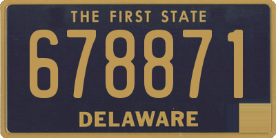 DE license plate 678871