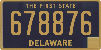 DE license plate 678876