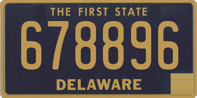 DE license plate 678896