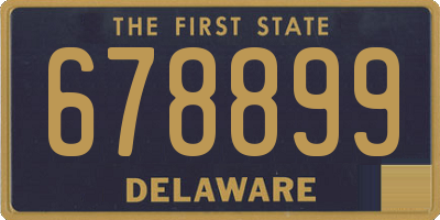 DE license plate 678899