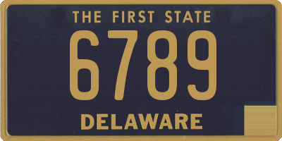 DE license plate 6789