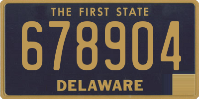 DE license plate 678904