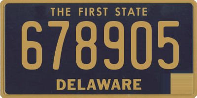 DE license plate 678905