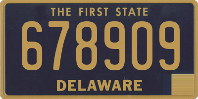 DE license plate 678909