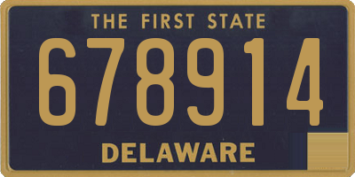 DE license plate 678914