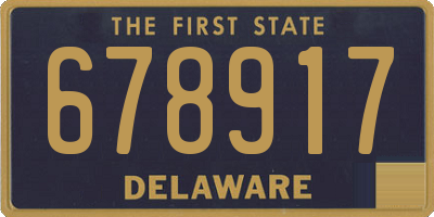 DE license plate 678917