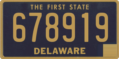 DE license plate 678919