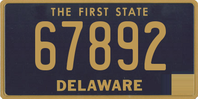 DE license plate 67892