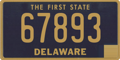 DE license plate 67893