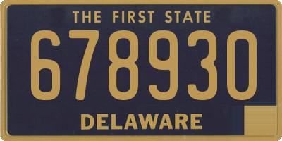 DE license plate 678930