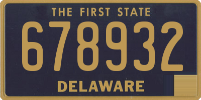 DE license plate 678932
