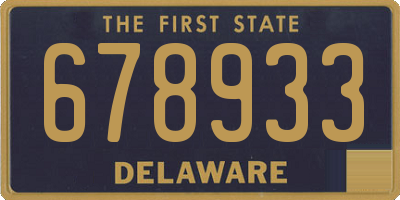 DE license plate 678933