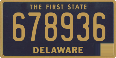 DE license plate 678936