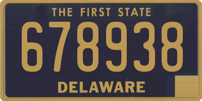 DE license plate 678938