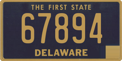 DE license plate 67894