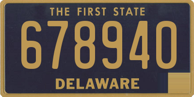 DE license plate 678940