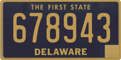 DE license plate 678943