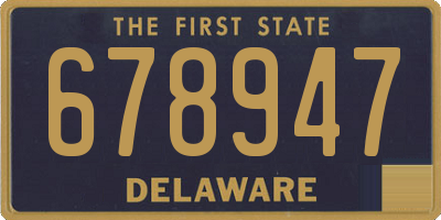 DE license plate 678947