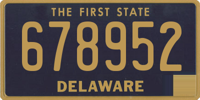 DE license plate 678952