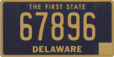 DE license plate 67896