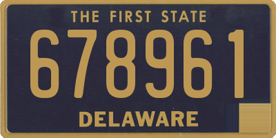 DE license plate 678961